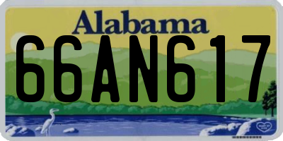 AL license plate 66AN617