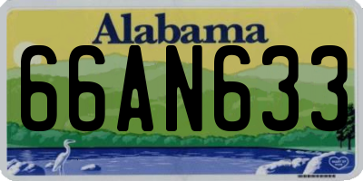 AL license plate 66AN633