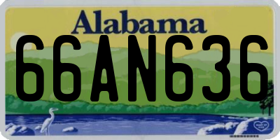 AL license plate 66AN636