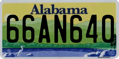 AL license plate 66AN640