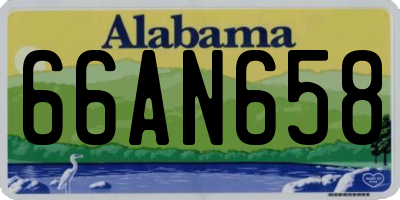 AL license plate 66AN658