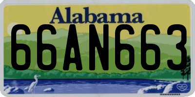 AL license plate 66AN663