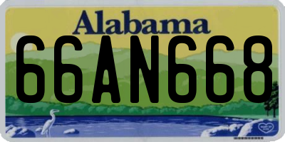 AL license plate 66AN668