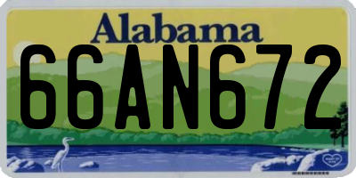 AL license plate 66AN672