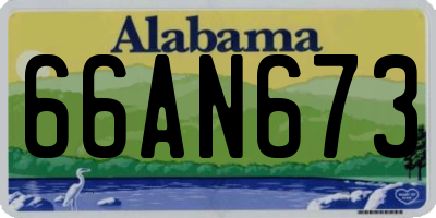 AL license plate 66AN673