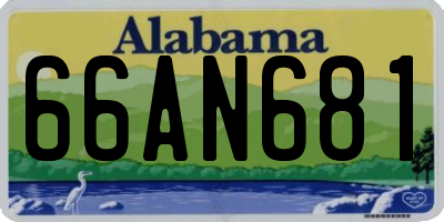 AL license plate 66AN681