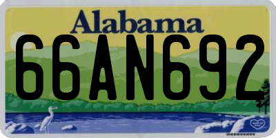 AL license plate 66AN692