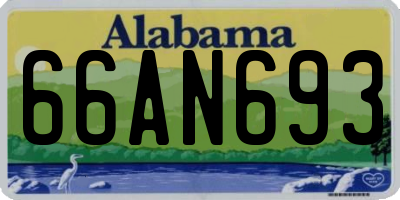 AL license plate 66AN693