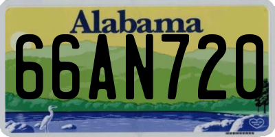 AL license plate 66AN720