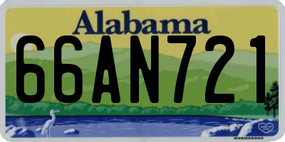 AL license plate 66AN721