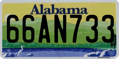 AL license plate 66AN733
