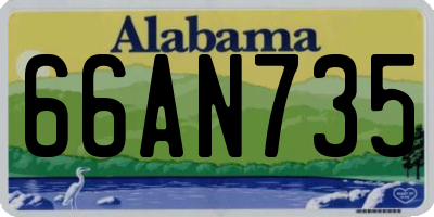 AL license plate 66AN735