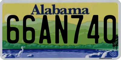 AL license plate 66AN740