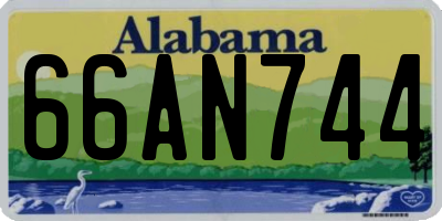 AL license plate 66AN744