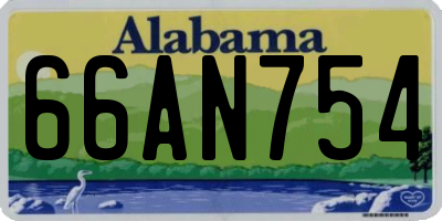 AL license plate 66AN754