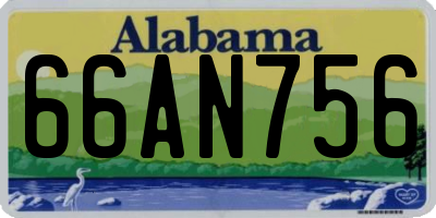 AL license plate 66AN756