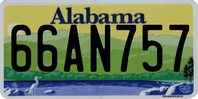AL license plate 66AN757