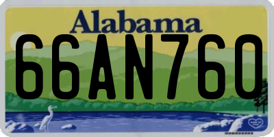 AL license plate 66AN760
