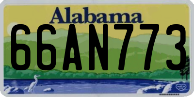 AL license plate 66AN773
