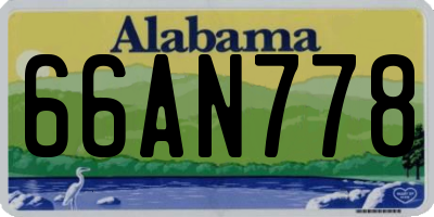 AL license plate 66AN778