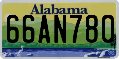 AL license plate 66AN780
