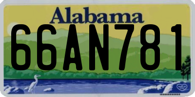 AL license plate 66AN781