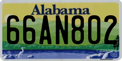 AL license plate 66AN802