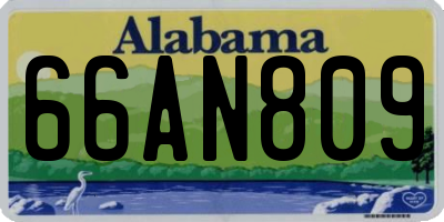 AL license plate 66AN809