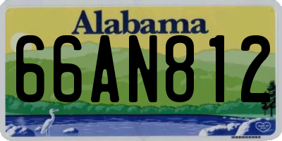 AL license plate 66AN812