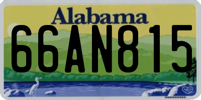 AL license plate 66AN815