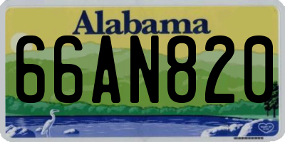 AL license plate 66AN820
