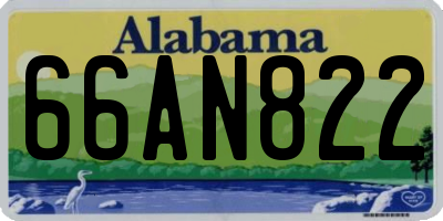 AL license plate 66AN822