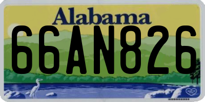 AL license plate 66AN826