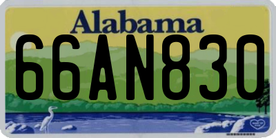 AL license plate 66AN830
