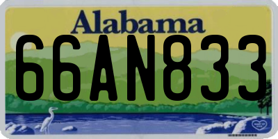 AL license plate 66AN833