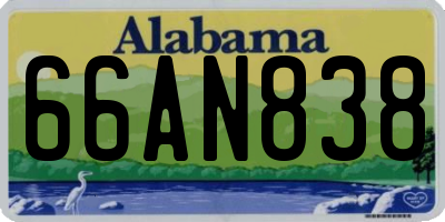 AL license plate 66AN838