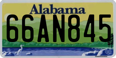 AL license plate 66AN845