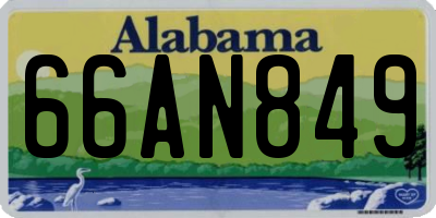 AL license plate 66AN849