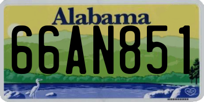 AL license plate 66AN851