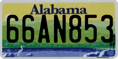 AL license plate 66AN853