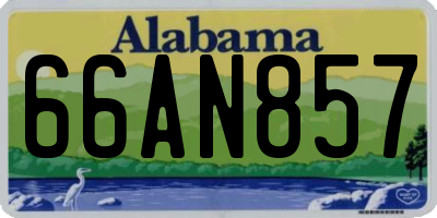 AL license plate 66AN857