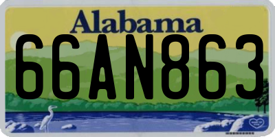 AL license plate 66AN863