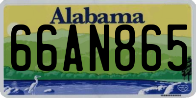 AL license plate 66AN865