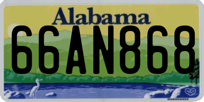 AL license plate 66AN868