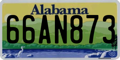 AL license plate 66AN873