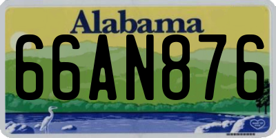 AL license plate 66AN876