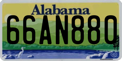 AL license plate 66AN880
