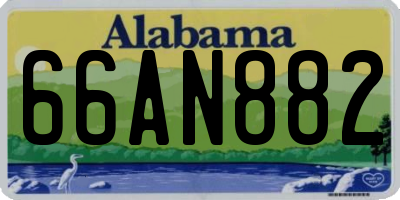 AL license plate 66AN882