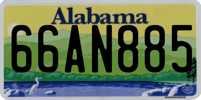 AL license plate 66AN885