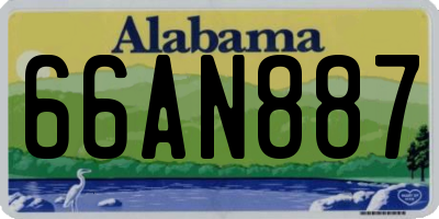 AL license plate 66AN887